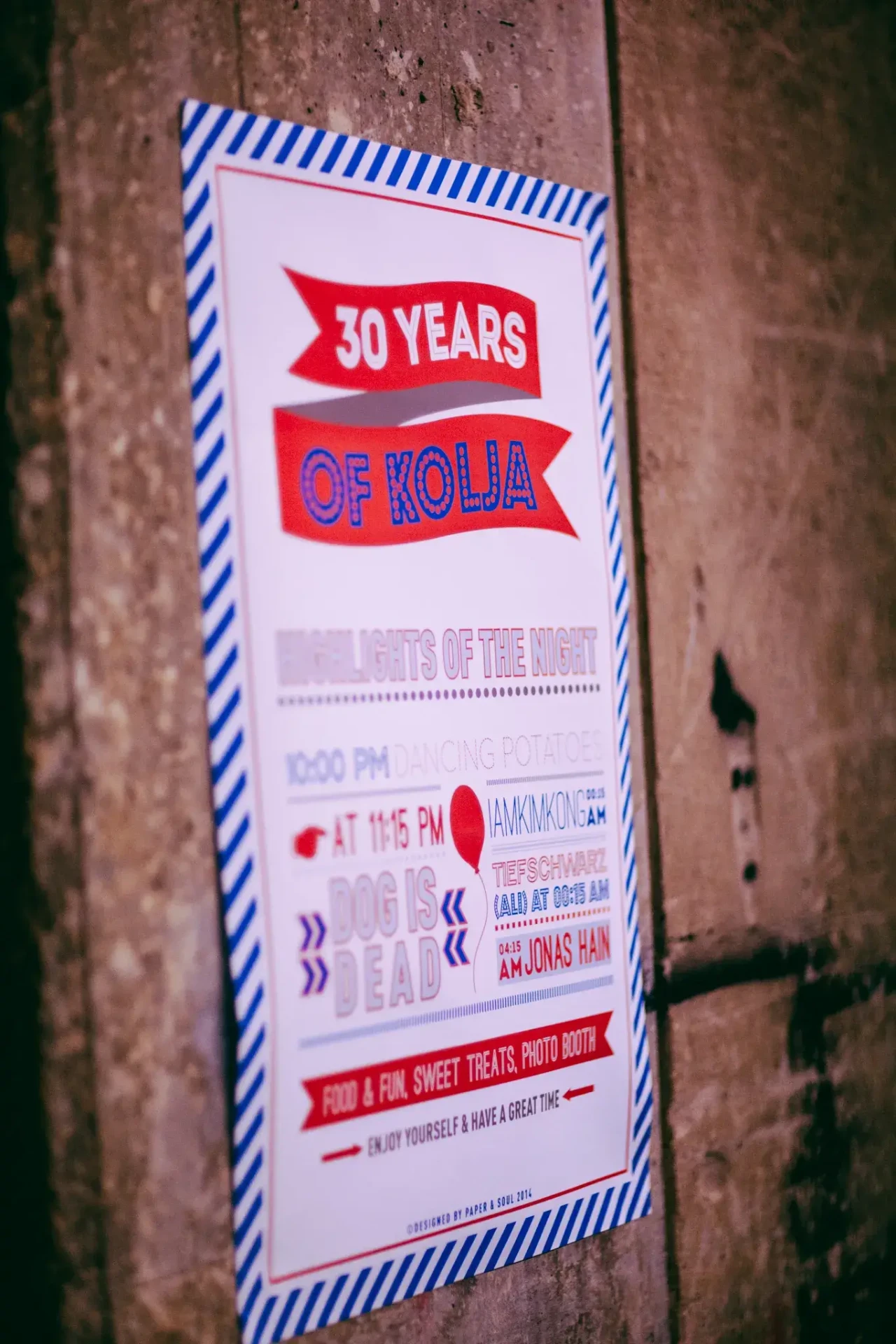 Welcome sign for Kolja’s birthday
